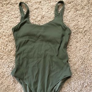 Aerie olive green one piece swimsuit